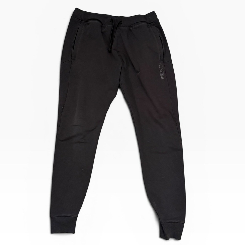 Gymshark Mens Black‎ Tapered Joggers Sweatpants Athletic Workout Casual Medium